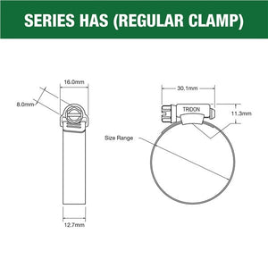 TRIDON Stainless Steel Hose Clamps Perforated Band