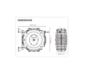 10mm x 15Mtr Air/Water Recoila Reel