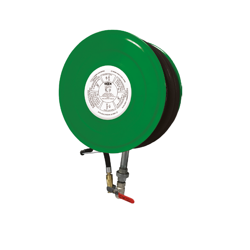 20mm x 36Mt Green Fire Reel C/With Valve & Nozzle