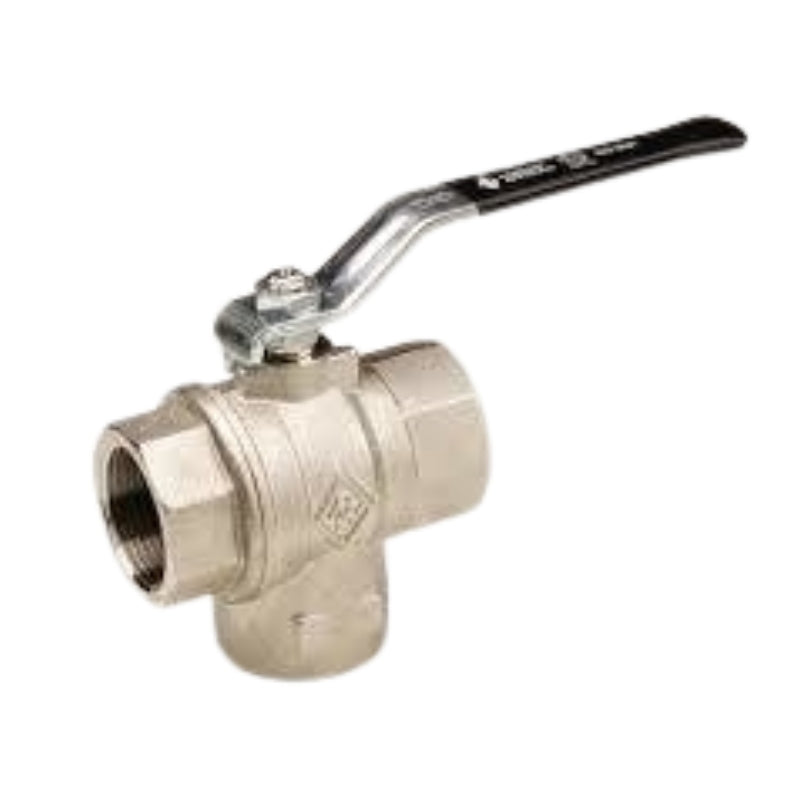 3-WAY BALL VALVE ‘L’ PORT Bottom Entry Chrome Plated Brass