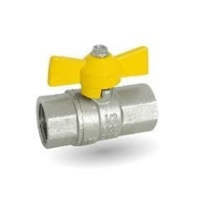 AGA T Handle Ball Valve F&amp;F Chrome Plated Brass