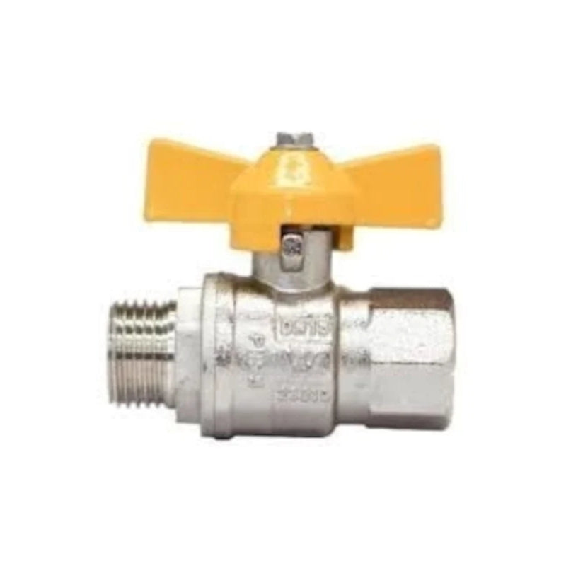 AGA T handle ball valve M&amp;F chrome plated brass