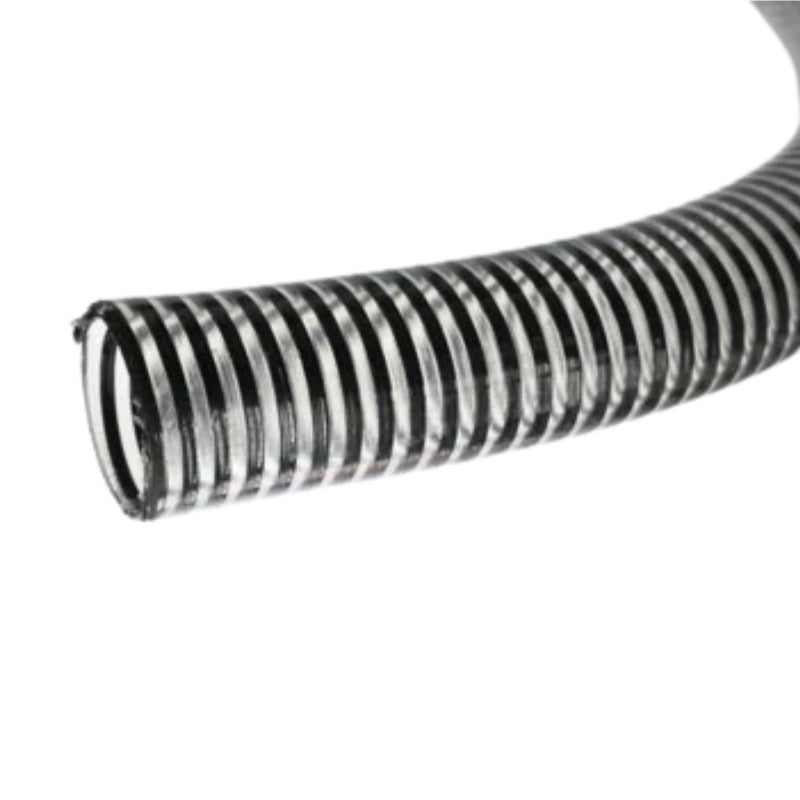50mm PVC Food Suction Hose Black/Clear